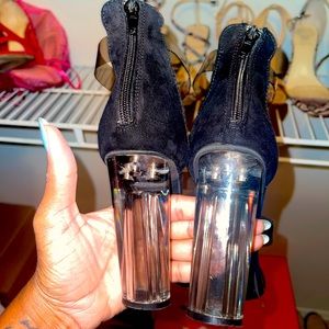 Black Strappy Heel Sandals